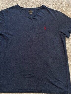 Ralph Lauren T-Shirt Men's 2xl blue Short Sleeve V-Neck